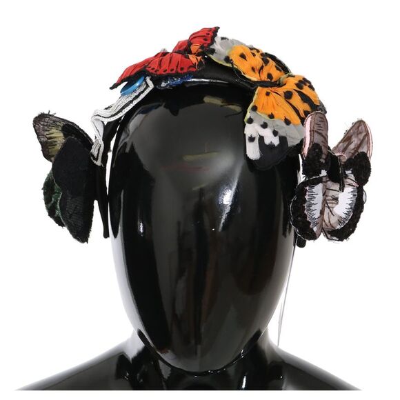 Dolce & Gabbana Tiara Floral Butterfly Sequin Diadem Women's Headband